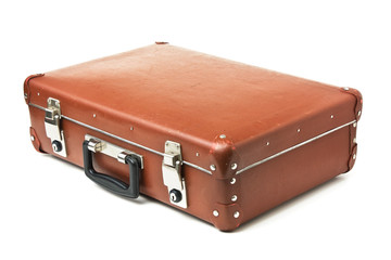 old suitcase isolated