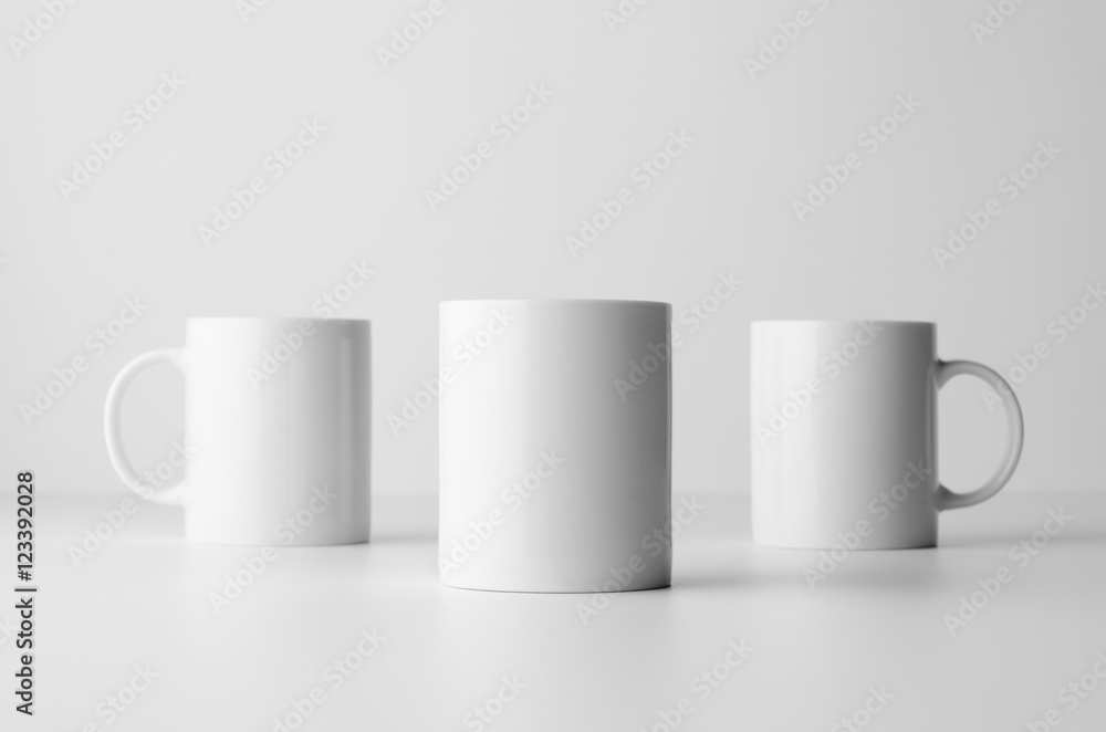 Wall mural Mug Mock-Up - Three Mugs