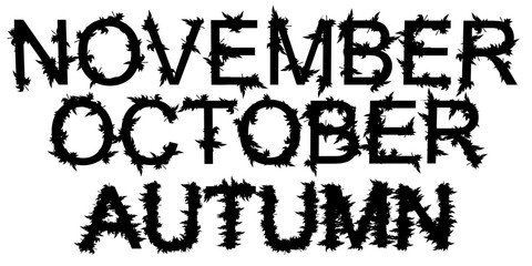 Naklejka premium October november autumn cutout png aplha