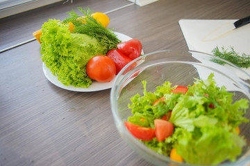 Fresh vegetables in the kitchen