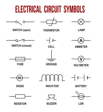 Electrical circuit symbols