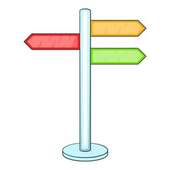 Direction signs icon. Cartoon illustration of direction signs vector icon for web