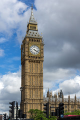 Fototapeta na wymiar Clouds over Big Ben, London, England, United Kingdom