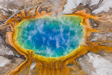 Obrazy na Szkle  Grand Prismatic Spring w Midway Geyser Basin — Park Narodowy Yellowstone