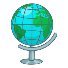 Terrestrial globe icon. Cartoon illustration of terrestrial globe vector icon for web