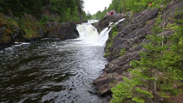 Kivach waterfall on the Suna river in Karelia, in northern Russia
