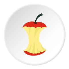 Apple core icon. Flat illustration of apple core vector icon for web design