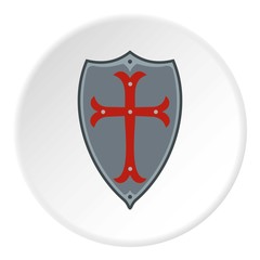 Protection shield icon. Flat illustration of shield vector icon for web design