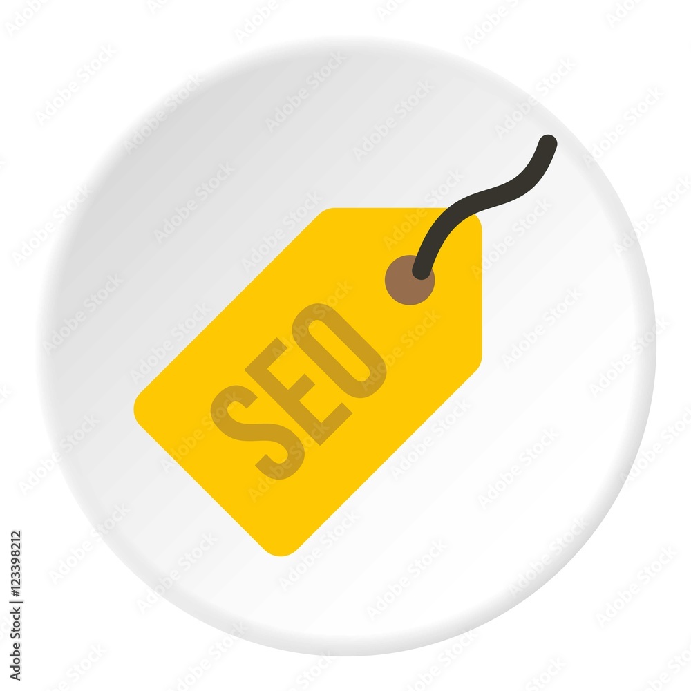Aufkleber seo optimization icon. flat illustration of seo optimization vector icon for web
