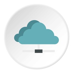 Cloud storage icon. Flat illustration of cloud storage vector icon for web