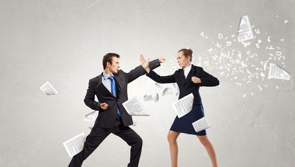 Business competition concept . Mixed media