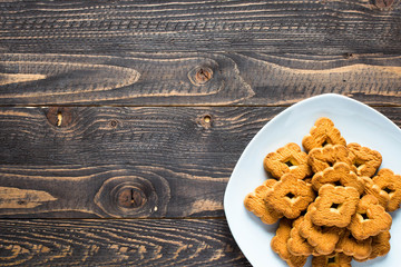 Christmas hand baked biscuits background