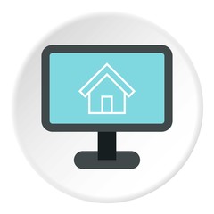 Layout of house icon. Flat illustration of layout of house vector icon for web