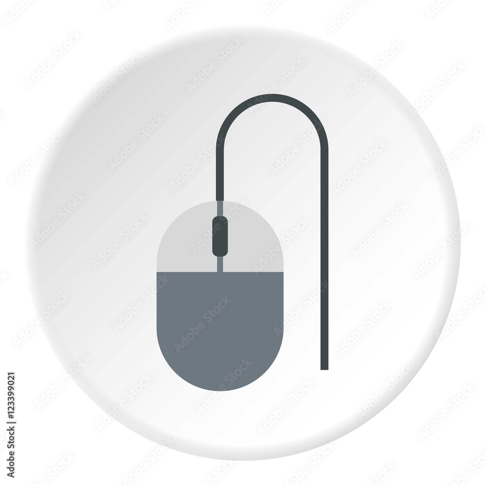 Poster mouse of computer icon. flat illustration of mouse of computer vector icon for web