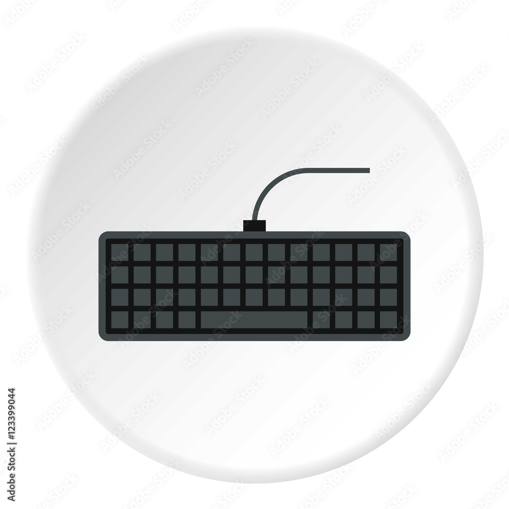 Poster keyboard icon. flat illustration of keyboard vector icon for web