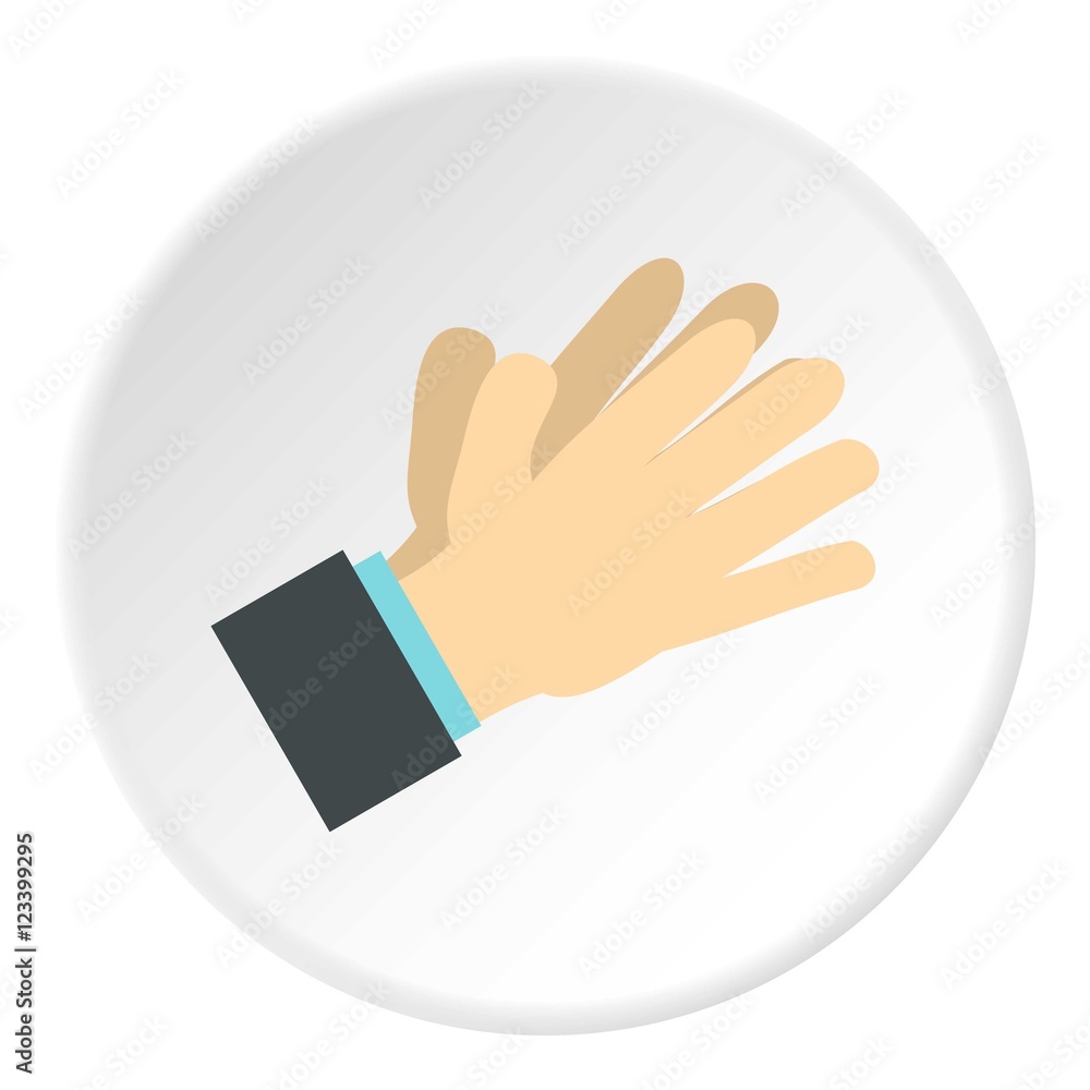 Poster open palm icon. flat illustration of open palm vector icon for web