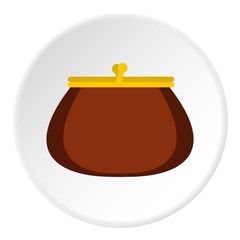 Purse icon. Flat illustration of purse vector icon for web