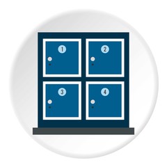 Cell for storage bags in store icon. Flat illustration of cell for storage bags in store vector icon for web
