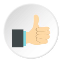 Gesture approval icon. Flat illustration of gesture approval vector icon for web