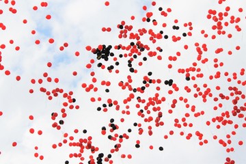 Fototapeta na wymiar Balloons with helium