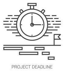 Project deadline line infographic.