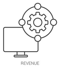 Revenue line infographic.