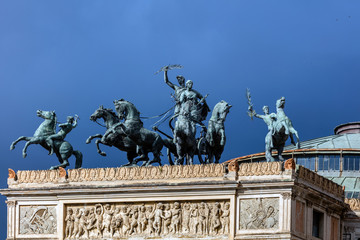 Obraz premium Bronze quadriga depicting the 