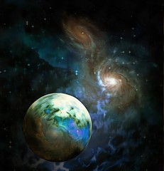 Fototapeta na wymiar Exo-Solar Planet Painting