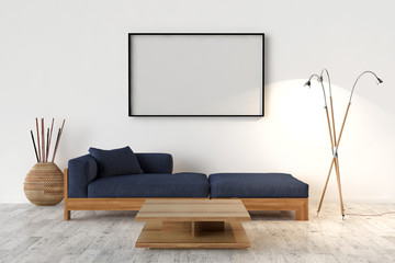 Blank Picture frame on the wall. Place your creation in this emp