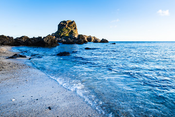 Coast, rock. Okinawa, Japan.