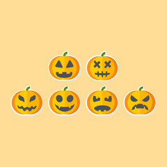 The Six Halloween Pumpkins set