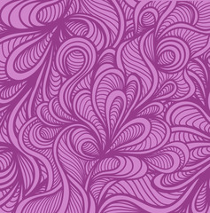 Abstract doodle background  in handmade style lilac