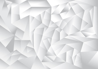 polygon pattern abstract background, white and grey theme, vector, illustration, copy space for text