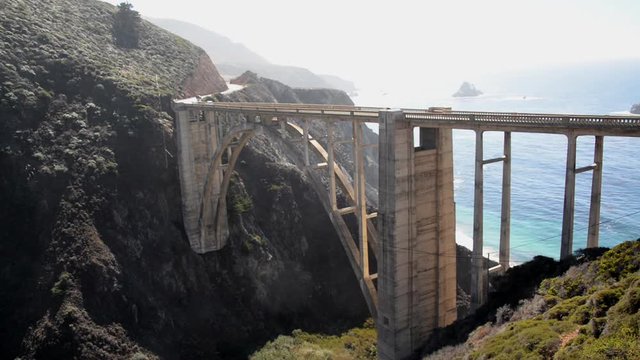 View of the Bixby Bridge in Big Sur, California