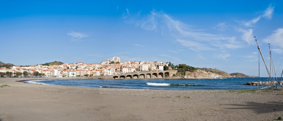 Panorama of the french commune Banyuls-sur-Mer