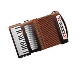 Isolated accordion icon. Instrument music and sound theme. Colorful design. Vector illustration