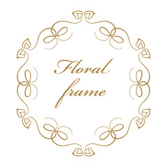 Vector floral vintage frame