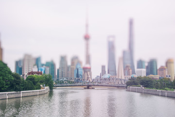 Fototapeta na wymiar Shanghai skyline panorama in China.