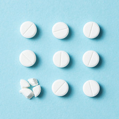 White pills or medicine