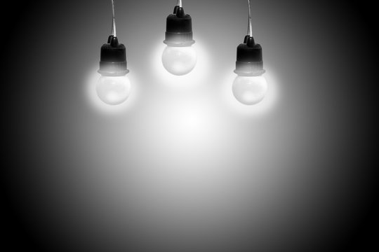 Light bulbs on a warm gradient background