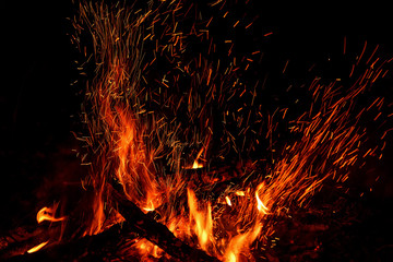 Fototapeta na wymiar fire flame bonfire spark