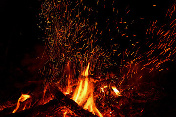Fototapeta na wymiar fire flame bonfire spark