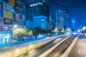  road through modern city in Shanghai,China.