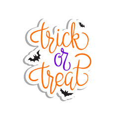 Trick or treat. Quote. Halloween poster