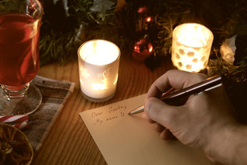 hand writing Christmas