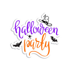 Halloween party template typography elements.