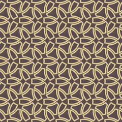 Obraz premium Seamless vector golden pattern for your designs and backgrounds. Modern geometric ornament