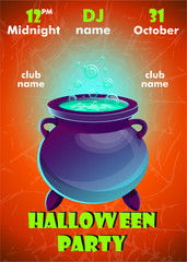 Halloween party poster.Halloween banner,Halloween flyer,Vector illustration