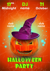 Halloween party poster.Halloween banner,Halloween flyer,Vector illustration