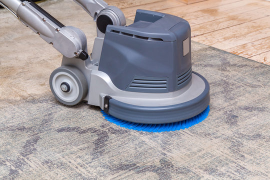 Carpets chemical cleaning with professionally disk machine. Early spring cleaning or regular clean up.
